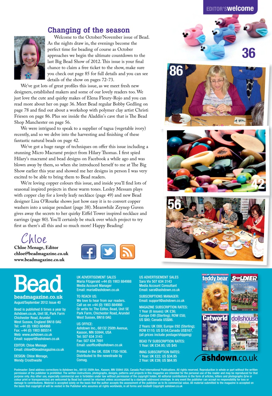 Bead & Jewellery Magazine Preview Pages