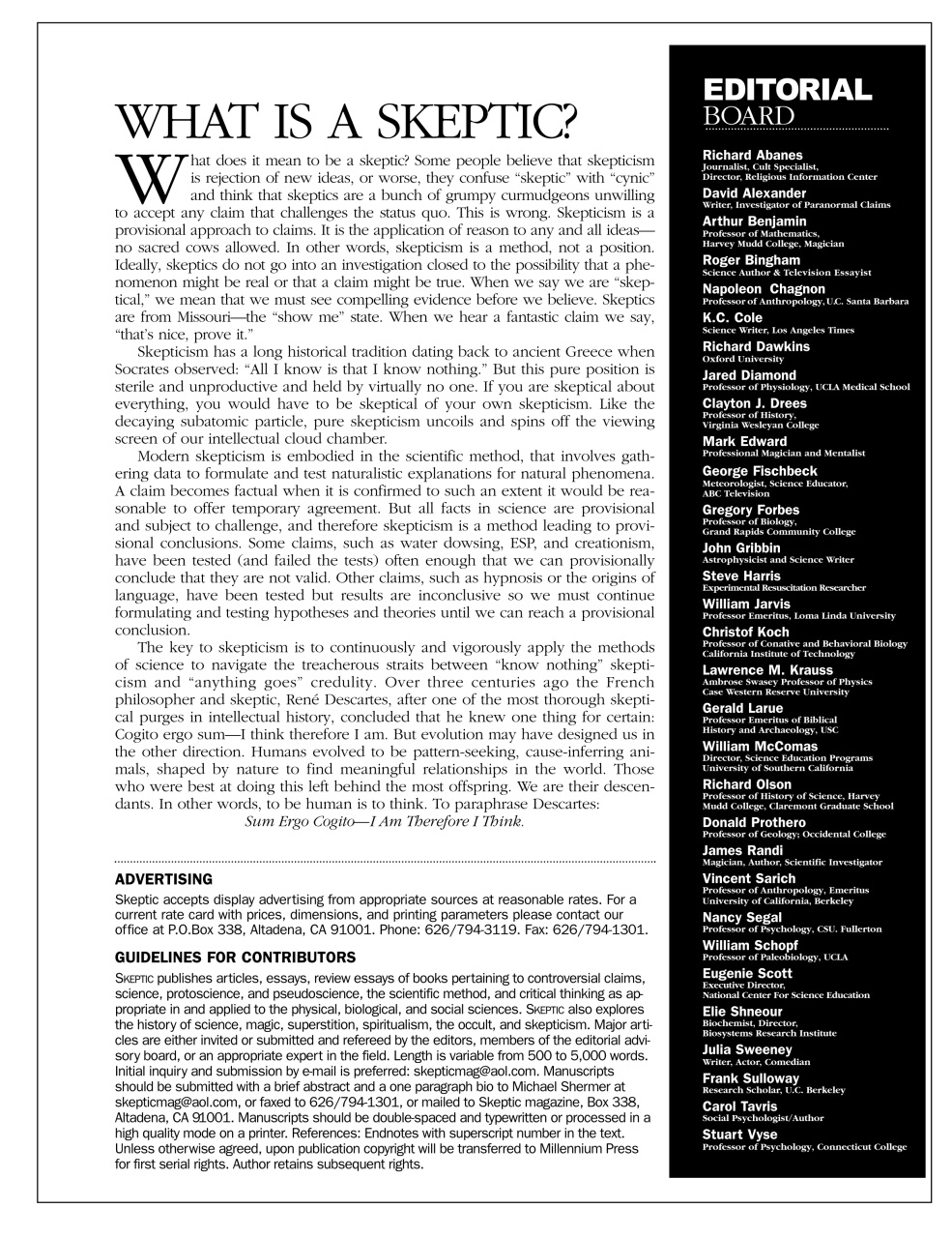 Skeptic Preview Pages