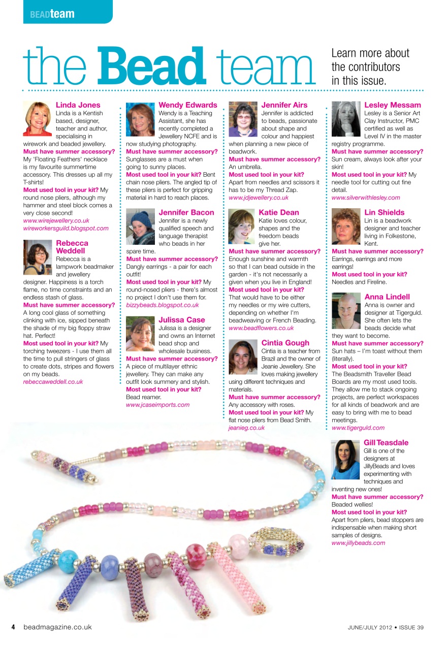 Bead & Jewellery Magazine Preview Pages