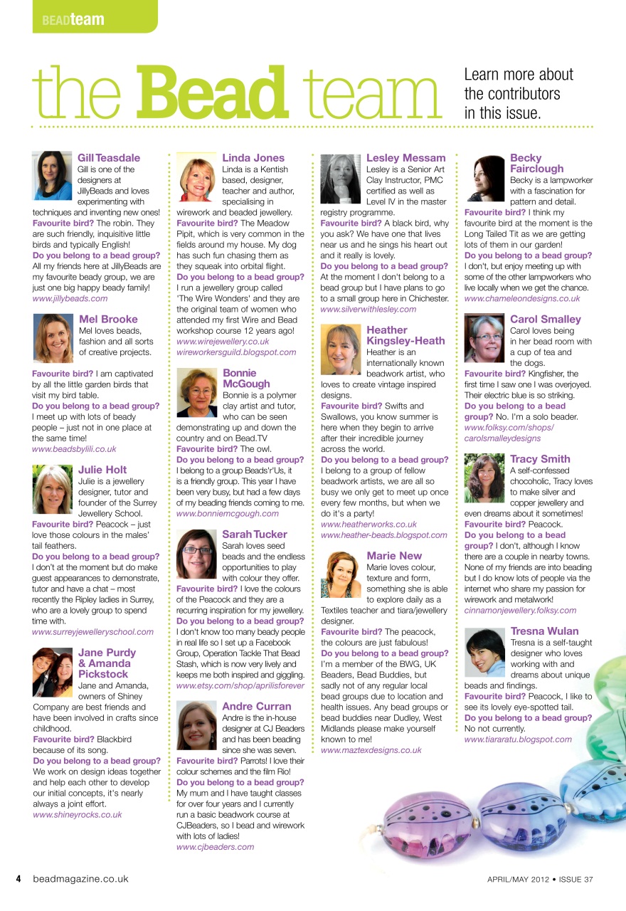 Bead & Jewellery Magazine Preview Pages