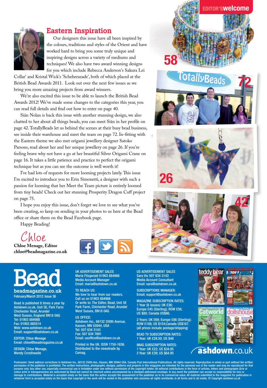 Bead & Jewellery Magazine Preview Pages