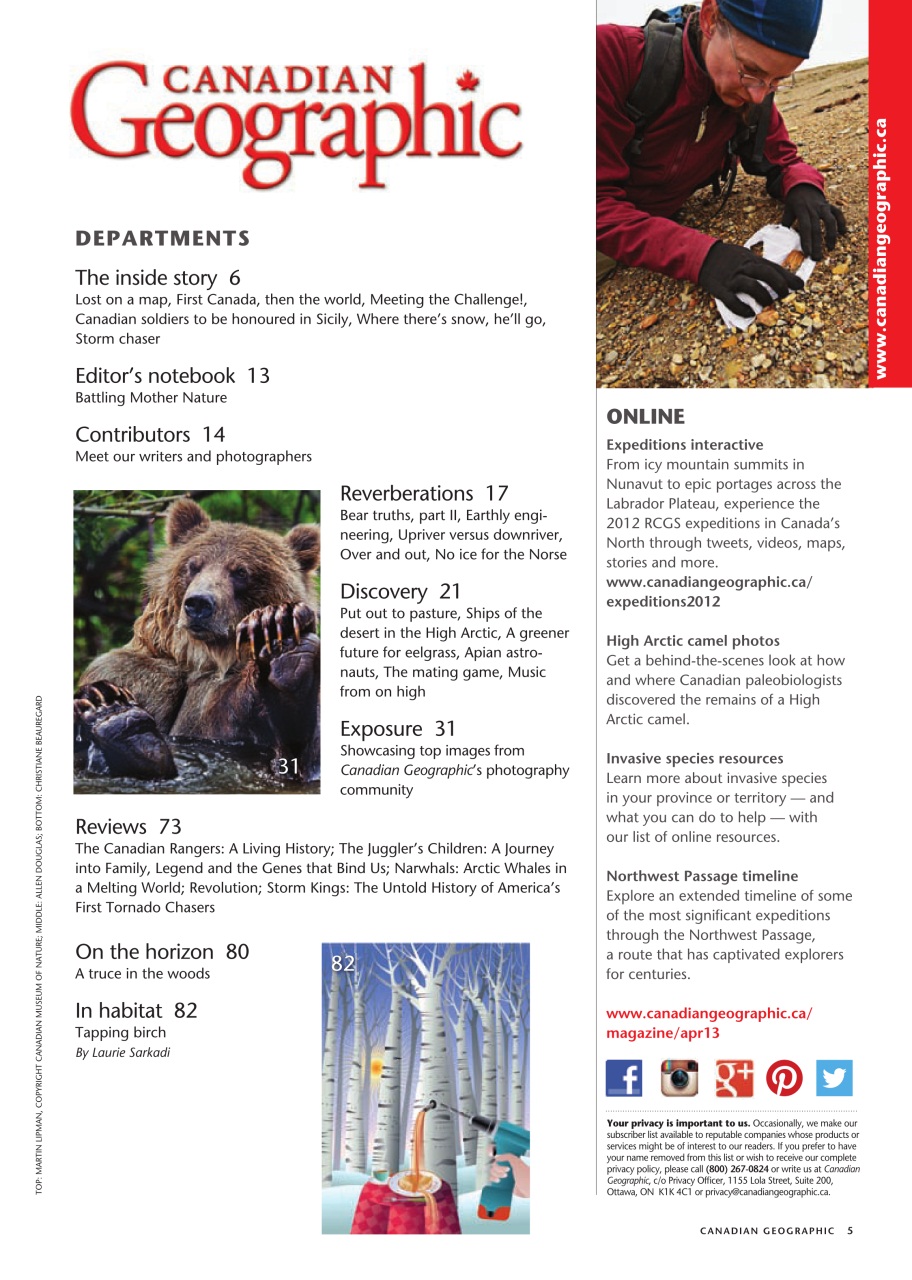 Canadian Geographic Preview Pages