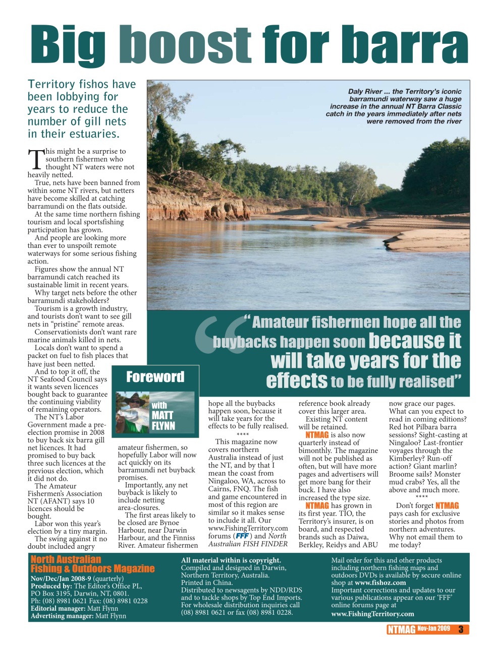 North Australian Fishing and Outdoors Magazine Preview Pages