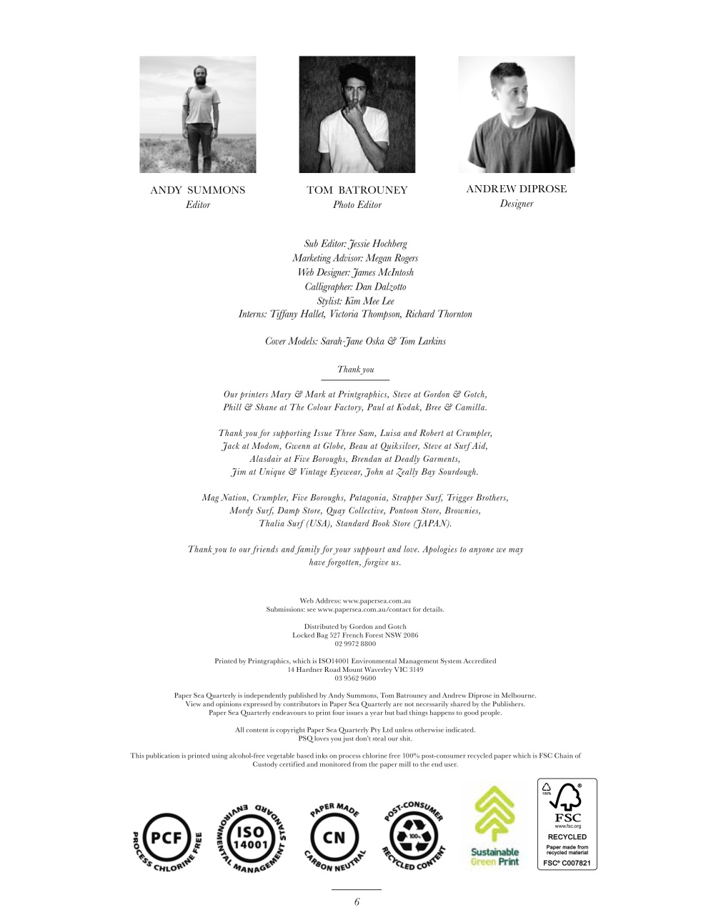 Paper Sea Quarterly Preview Pages