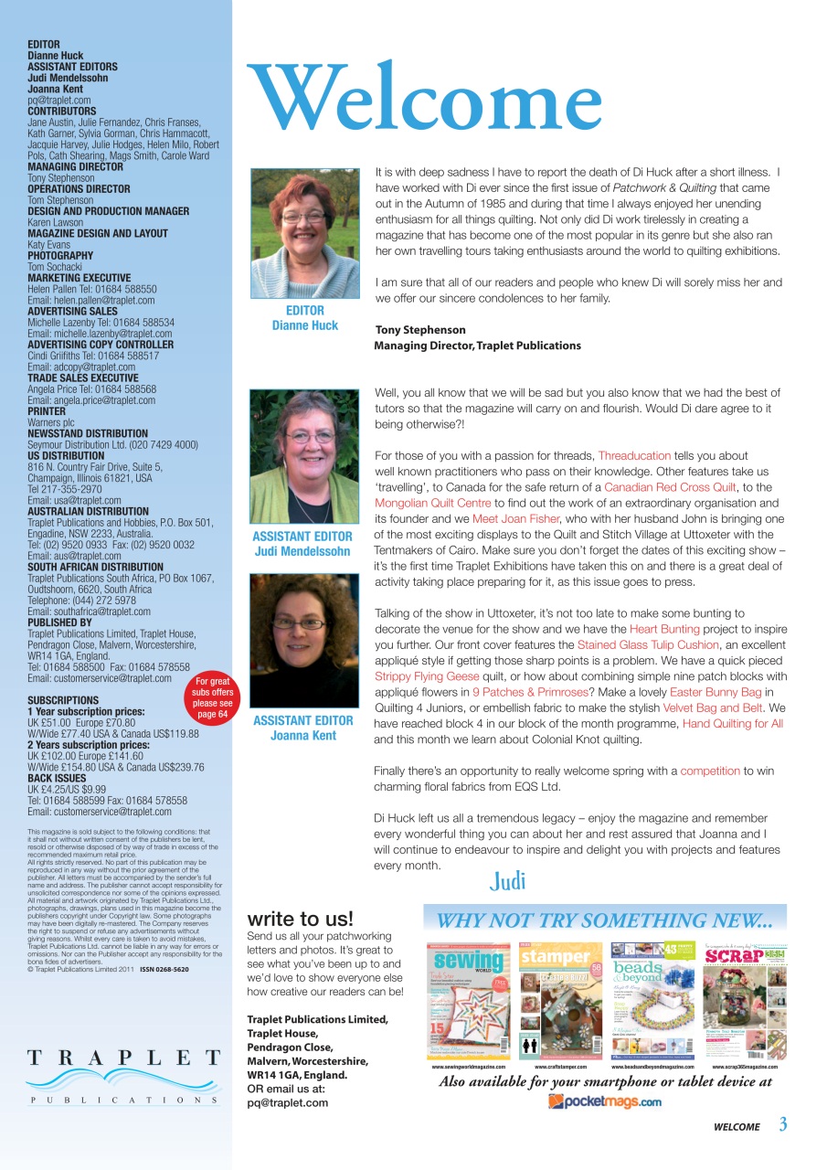 Patchwork and Quilting Preview Pages