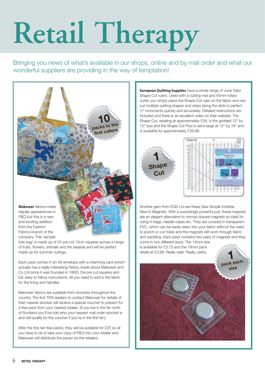 Patchwork and Quilting Preview Pages