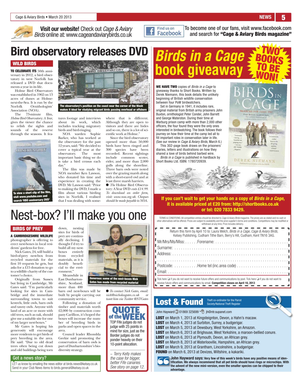 Cage & Aviary Birds Preview Pages