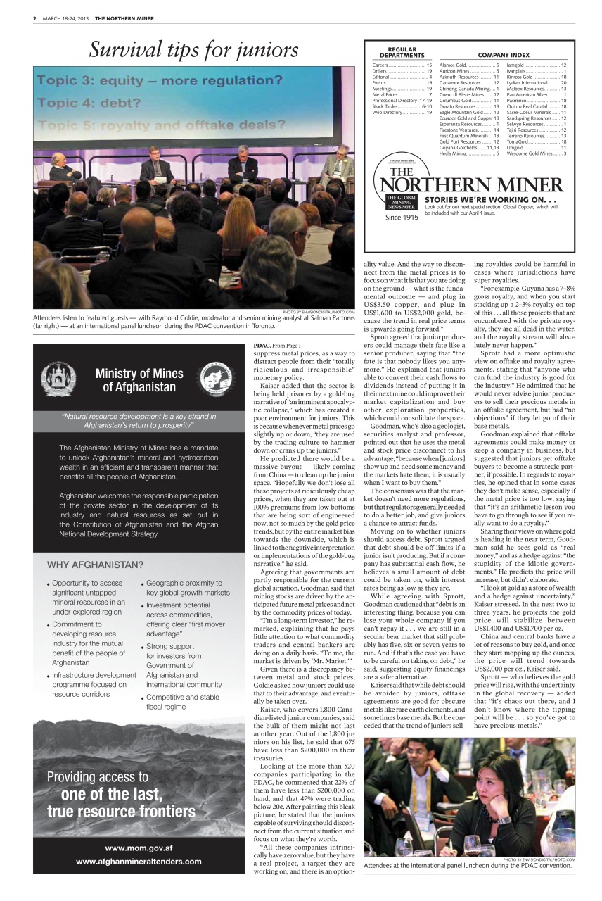 The Northern Miner Preview Pages