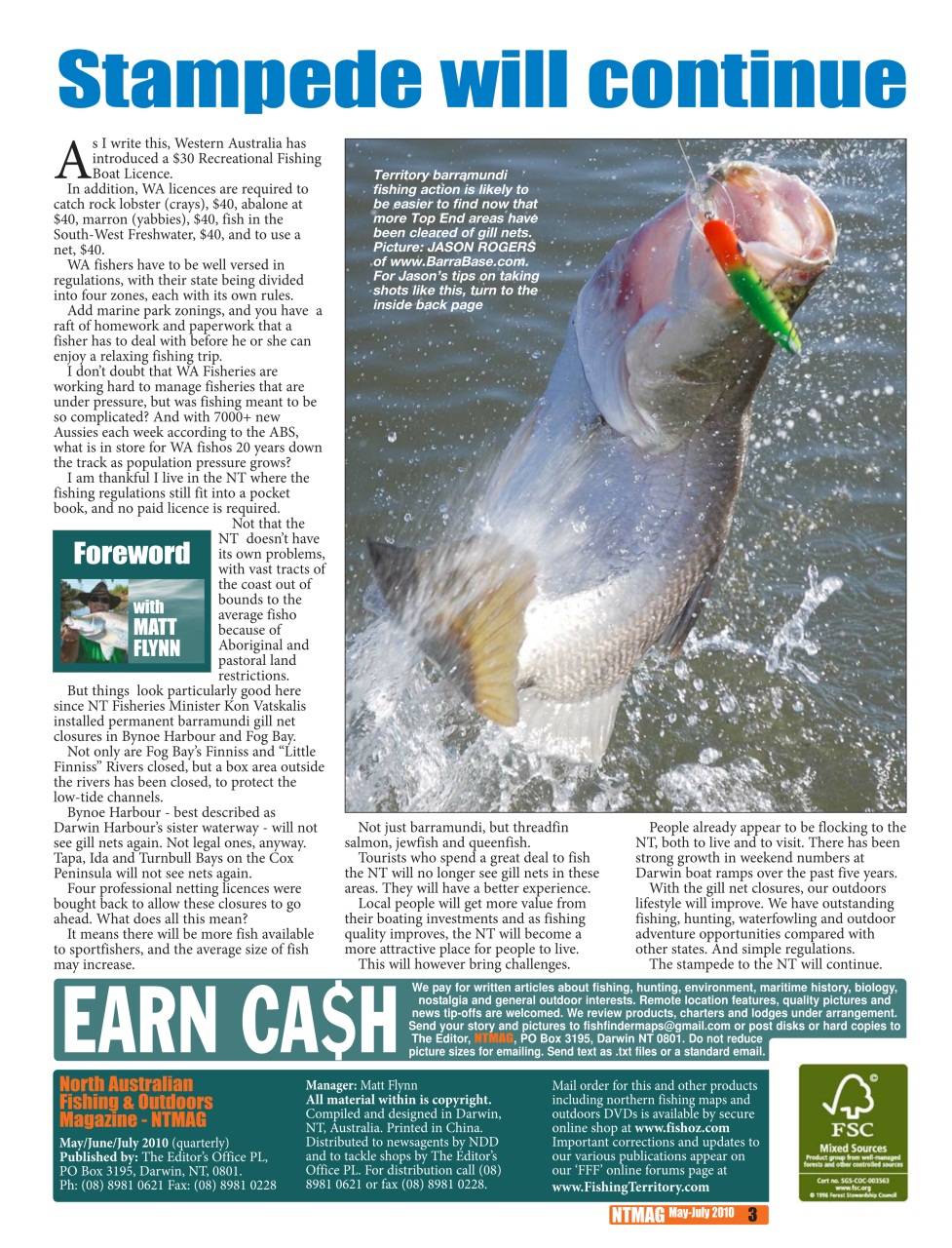 North Australian Fishing and Outdoors Magazine Preview Pages