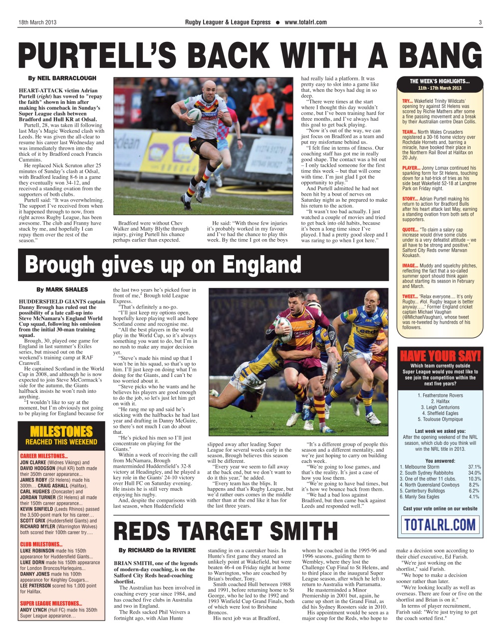 League Express Preview Pages