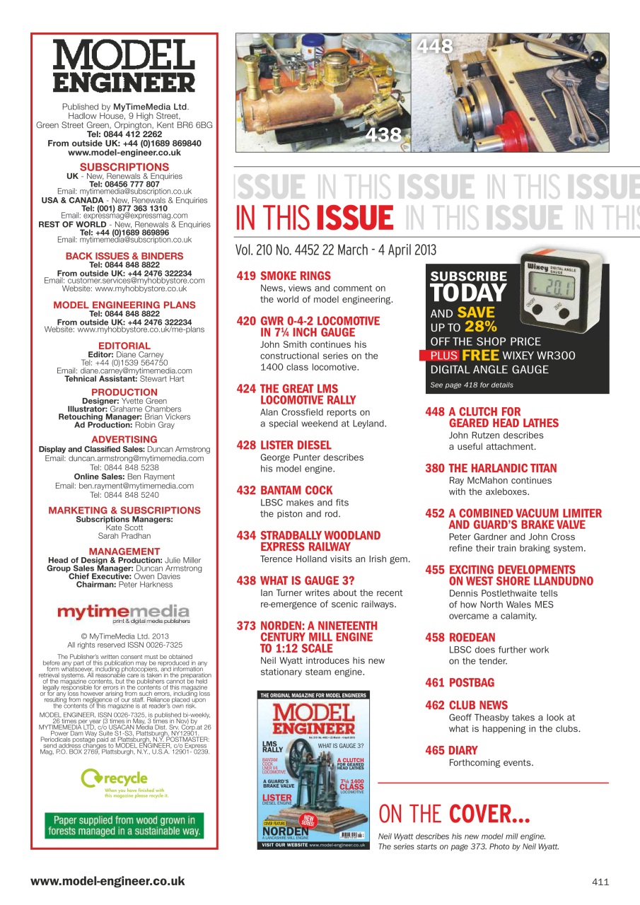 Model Engineer Preview Pages