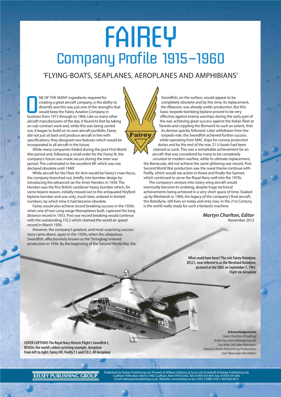 Aeroplane Company Profile Preview Pages