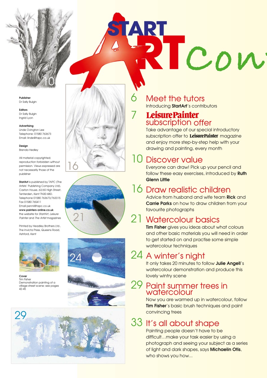 Leisure Painter & The Artist Preview Pages