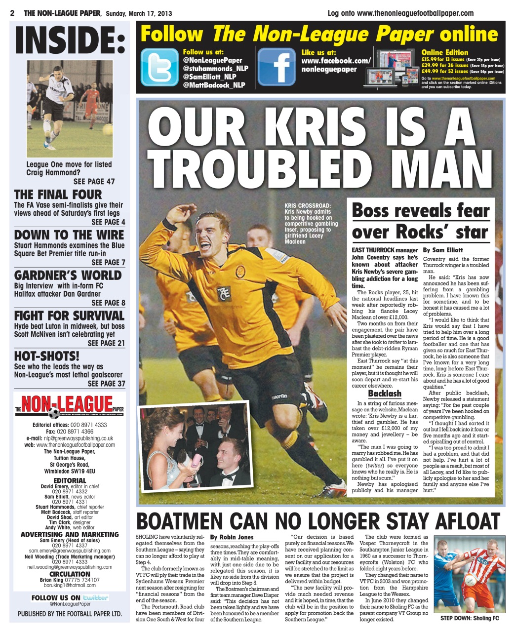 The Non-League Football Paper Preview Pages