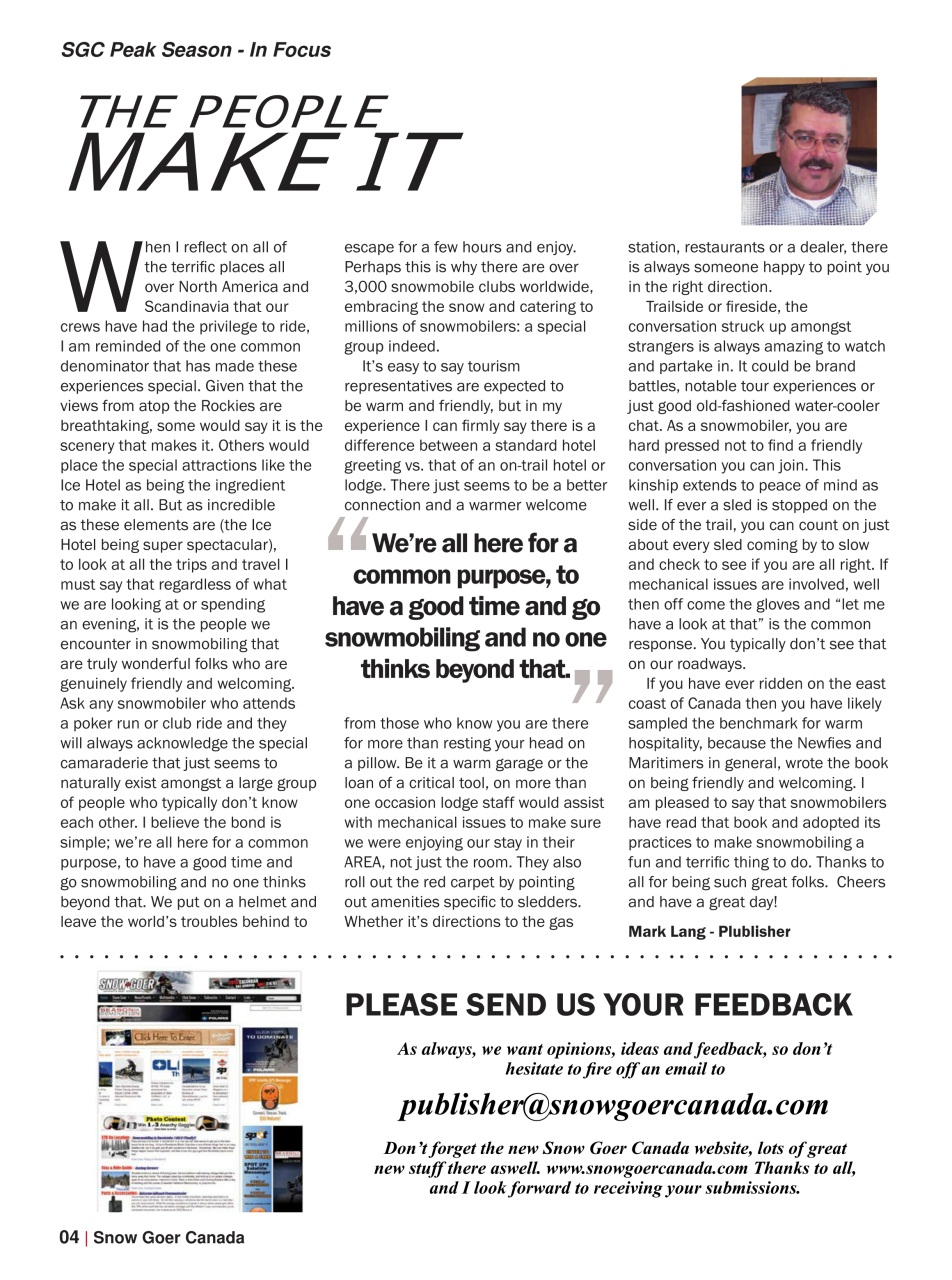 Snow Goer Canada Preview Pages