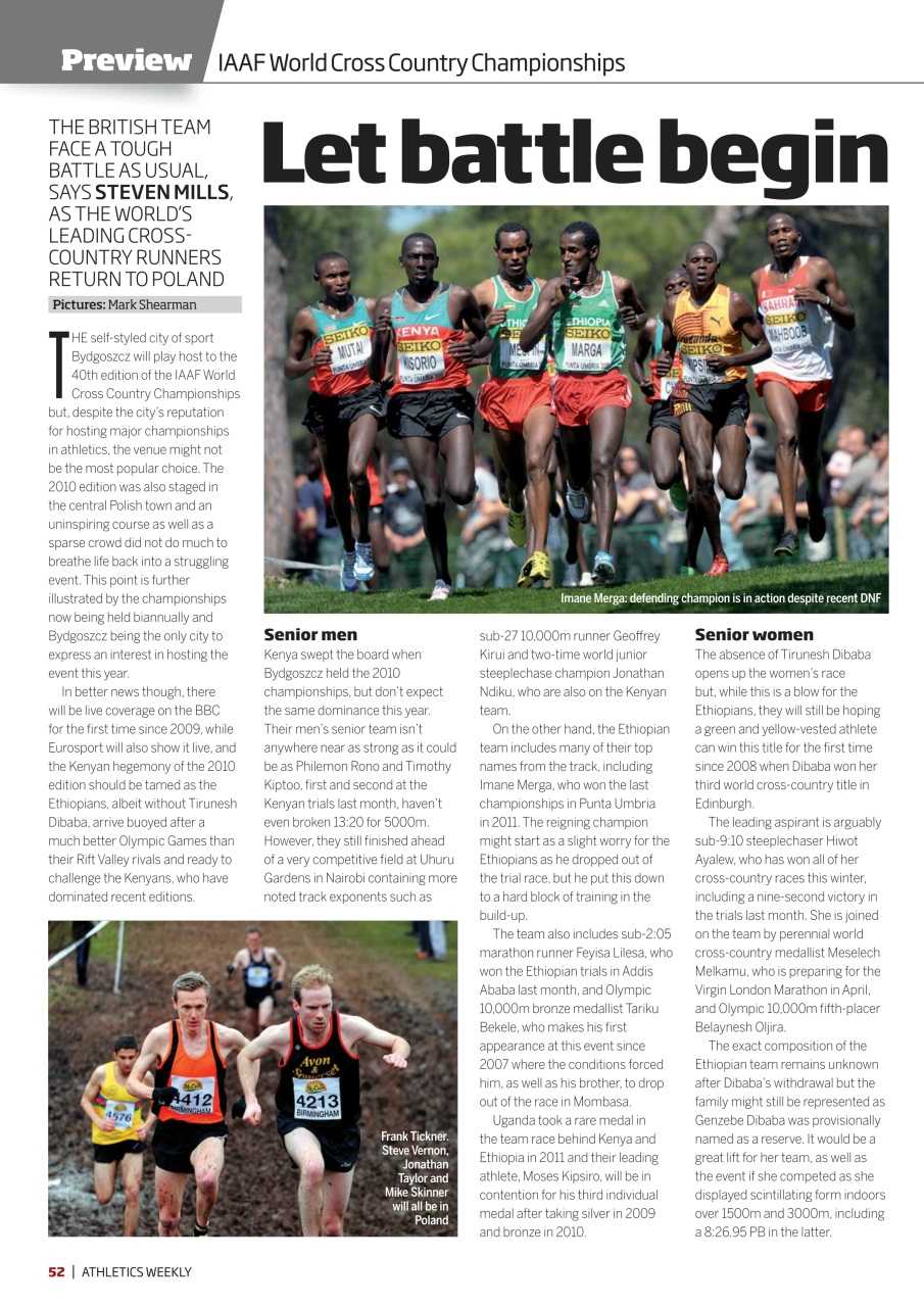 AW – Athletics Weekly Magazine Preview Pages