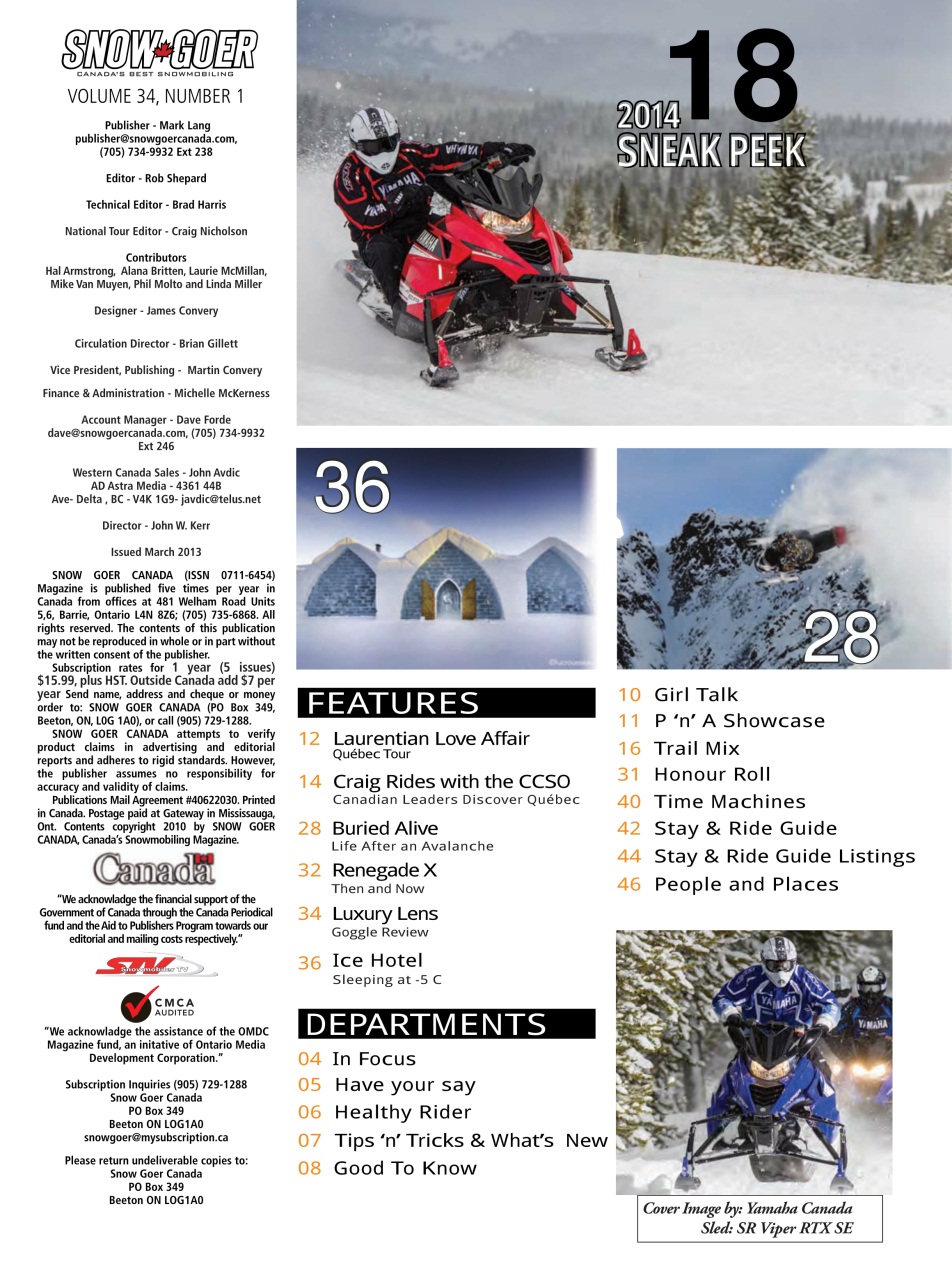 Snow Goer Canada Preview Pages