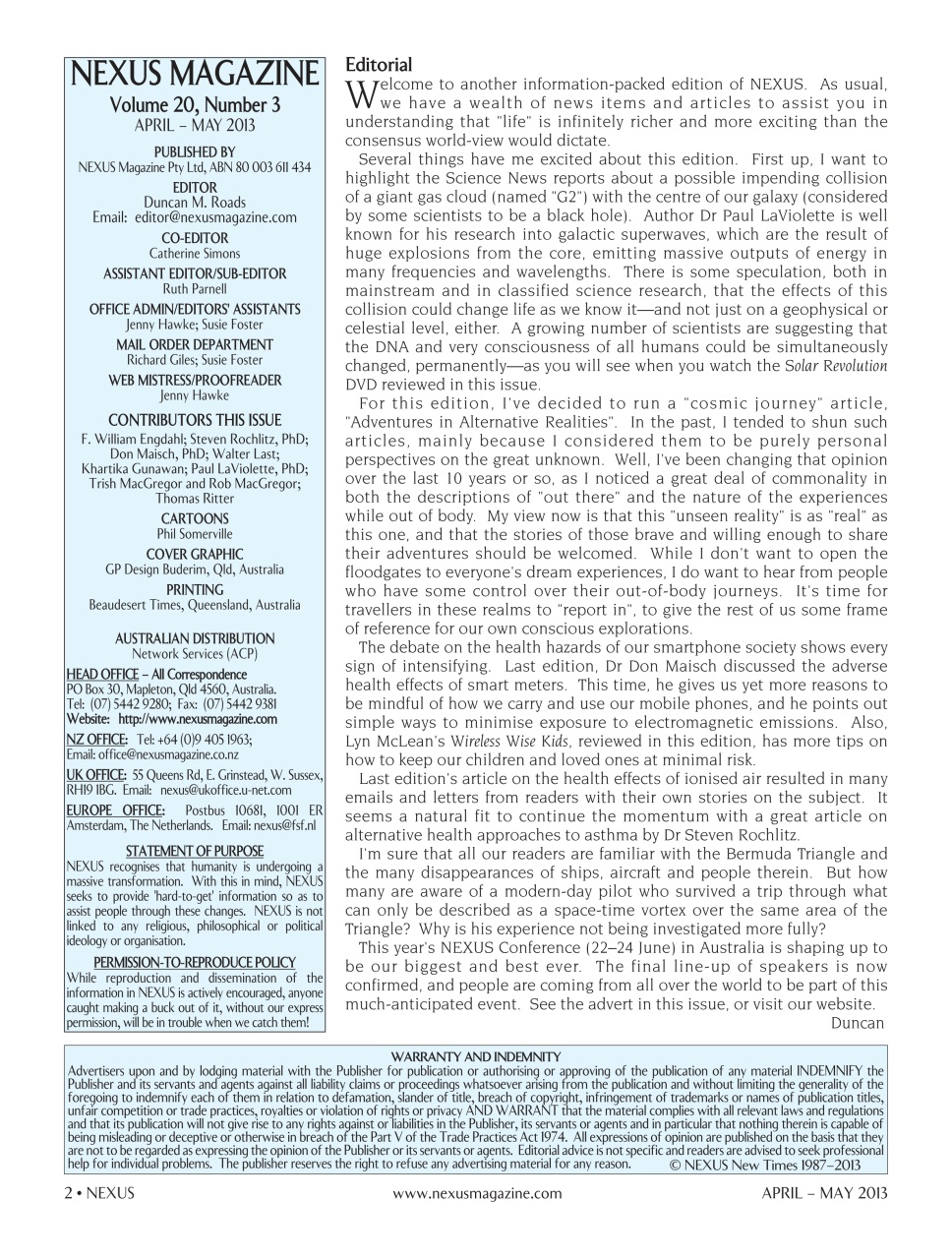 Nexus Magazine Preview Pages