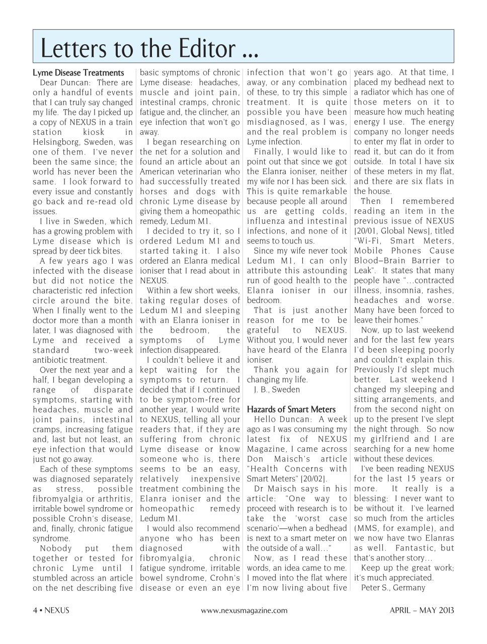 Nexus Magazine Preview Pages