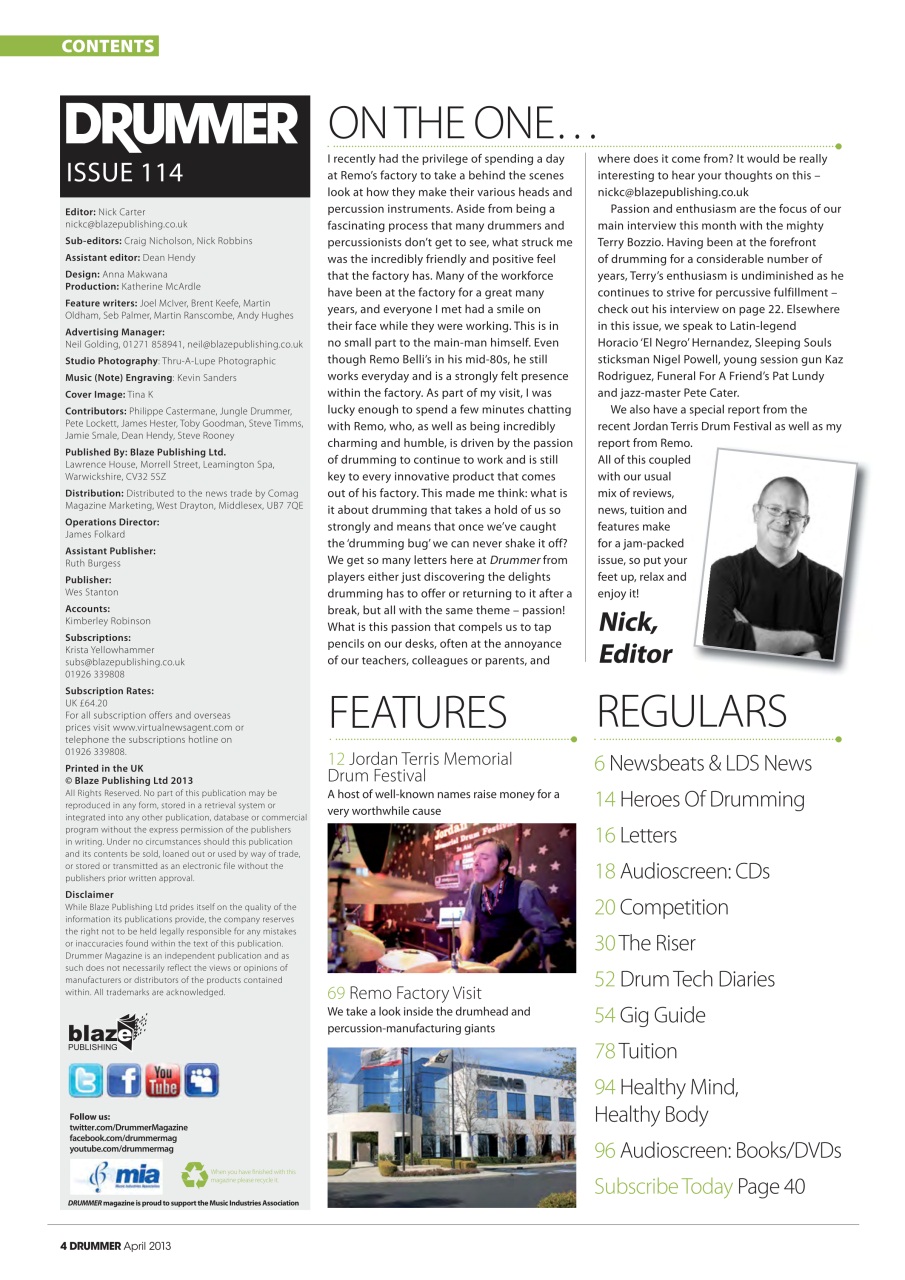 iDrum magazine: Never miss a beat Preview Pages