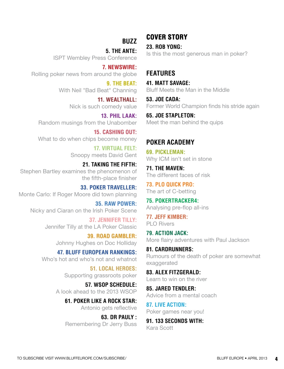 Bluff Europe Preview Pages