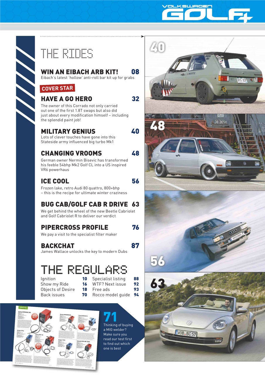 Volkswagen Golf + Preview Pages
