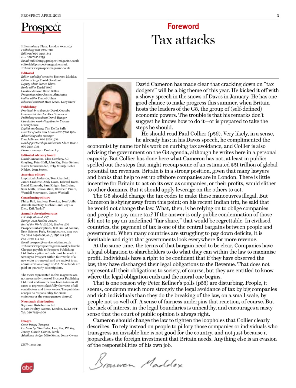 Prospect Magazine Preview Pages