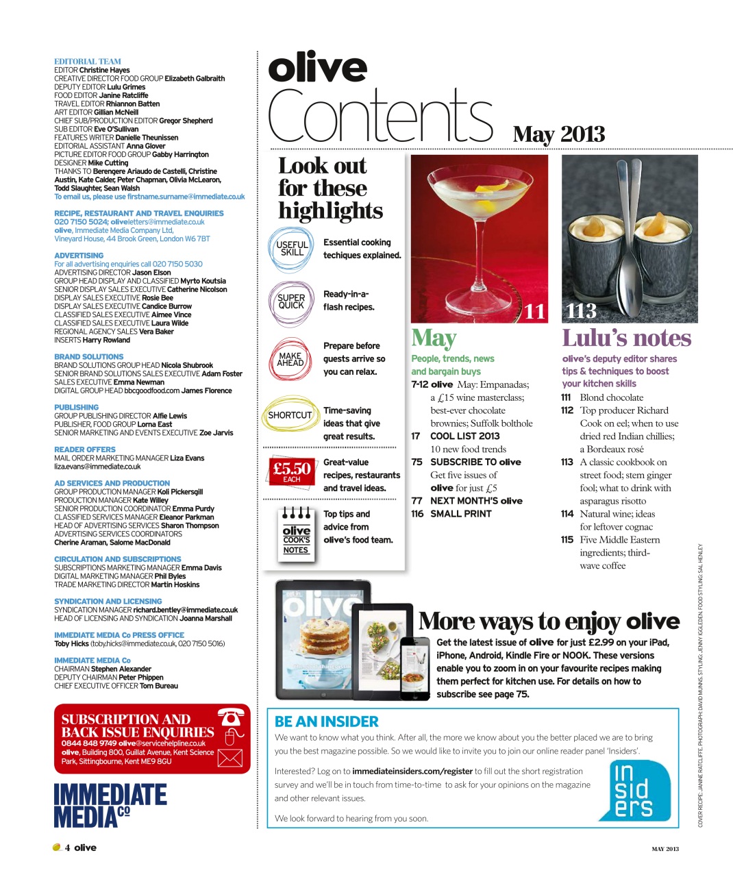 Olive Magazine Preview Pages