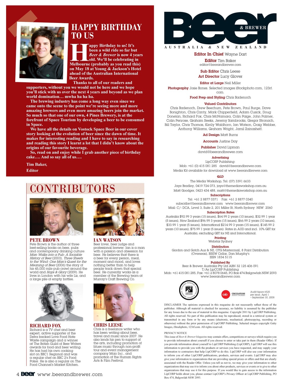 Beer and Brewer Preview Pages