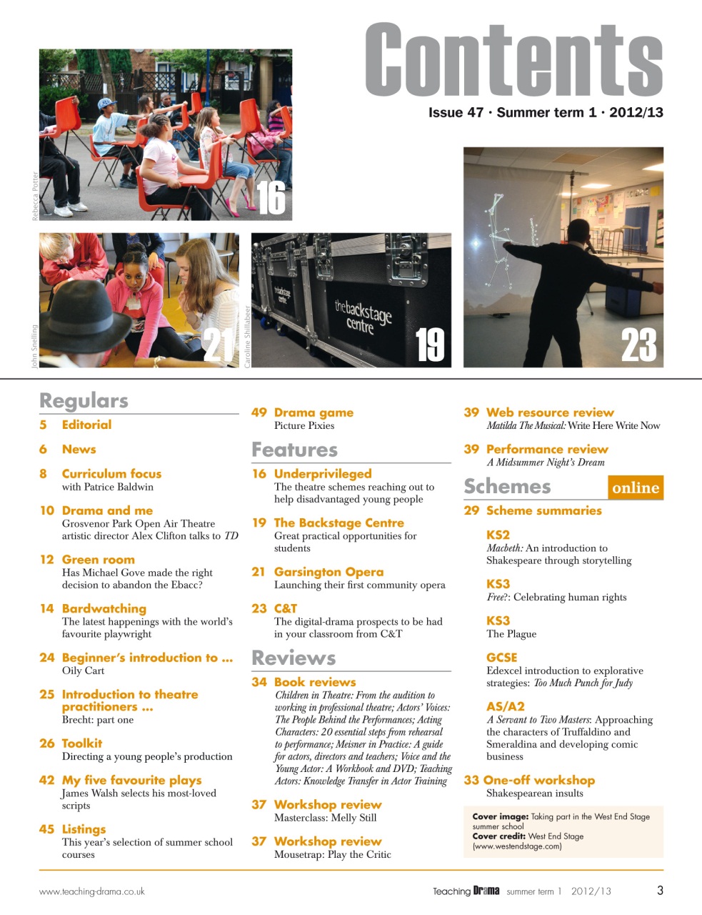 Drama and Theatre Preview Pages