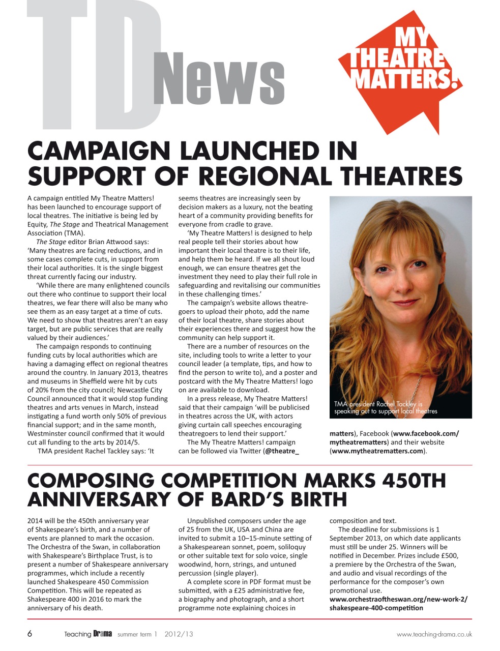 Drama and Theatre Preview Pages