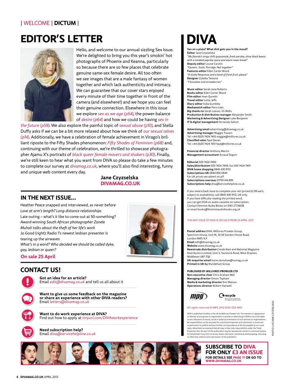 DIVA Magazine Preview Pages