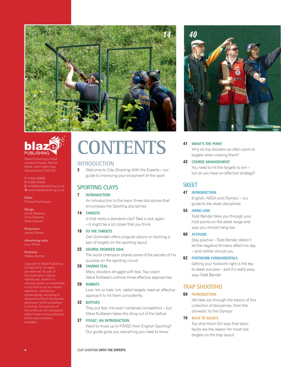 Clay Shooting Preview Pages