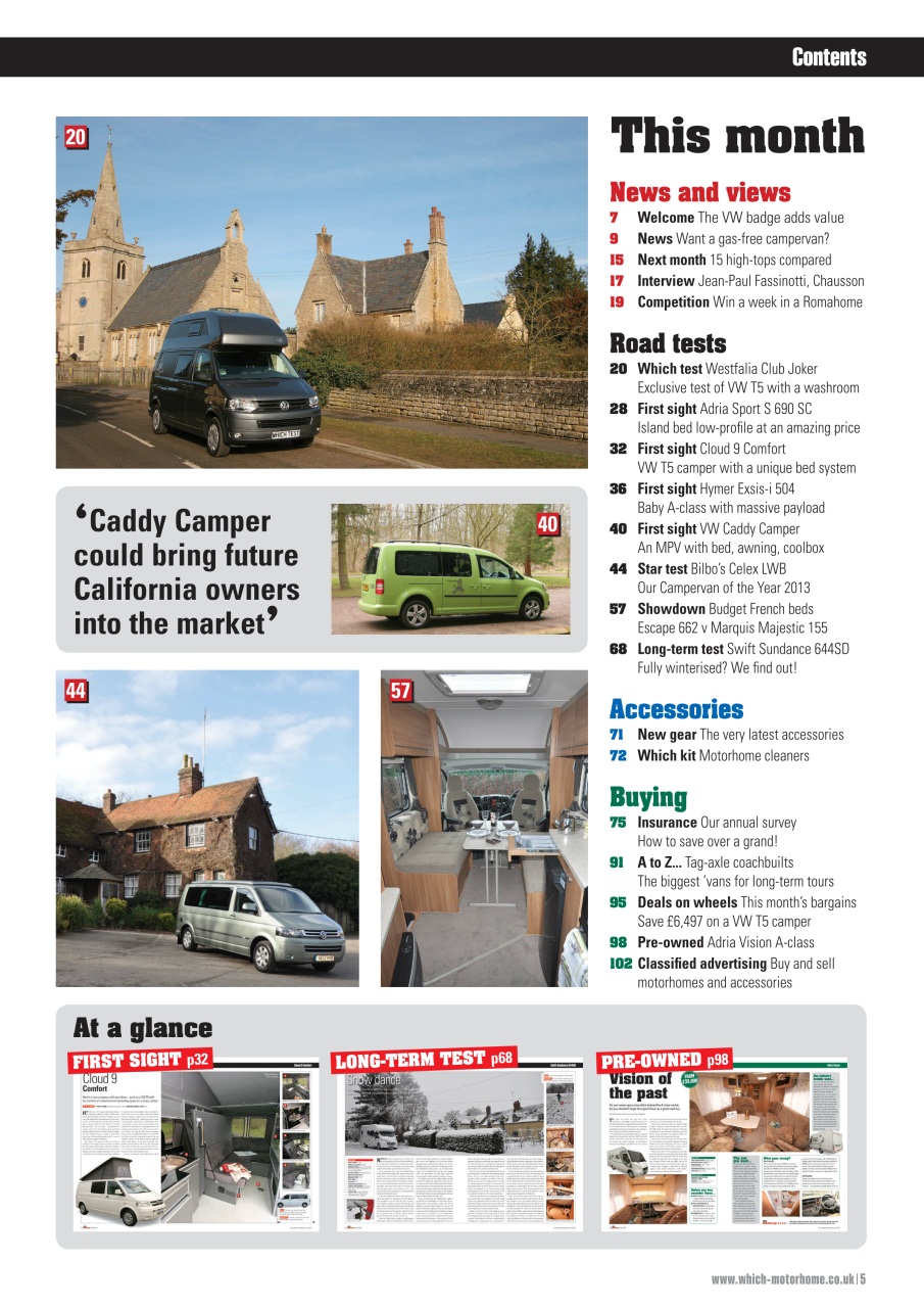 What Motorhome magazine Preview Pages