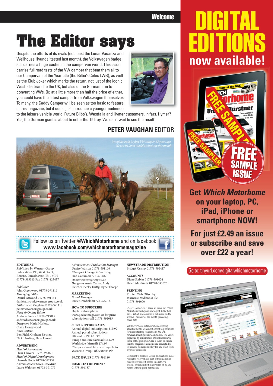 What Motorhome magazine Preview Pages