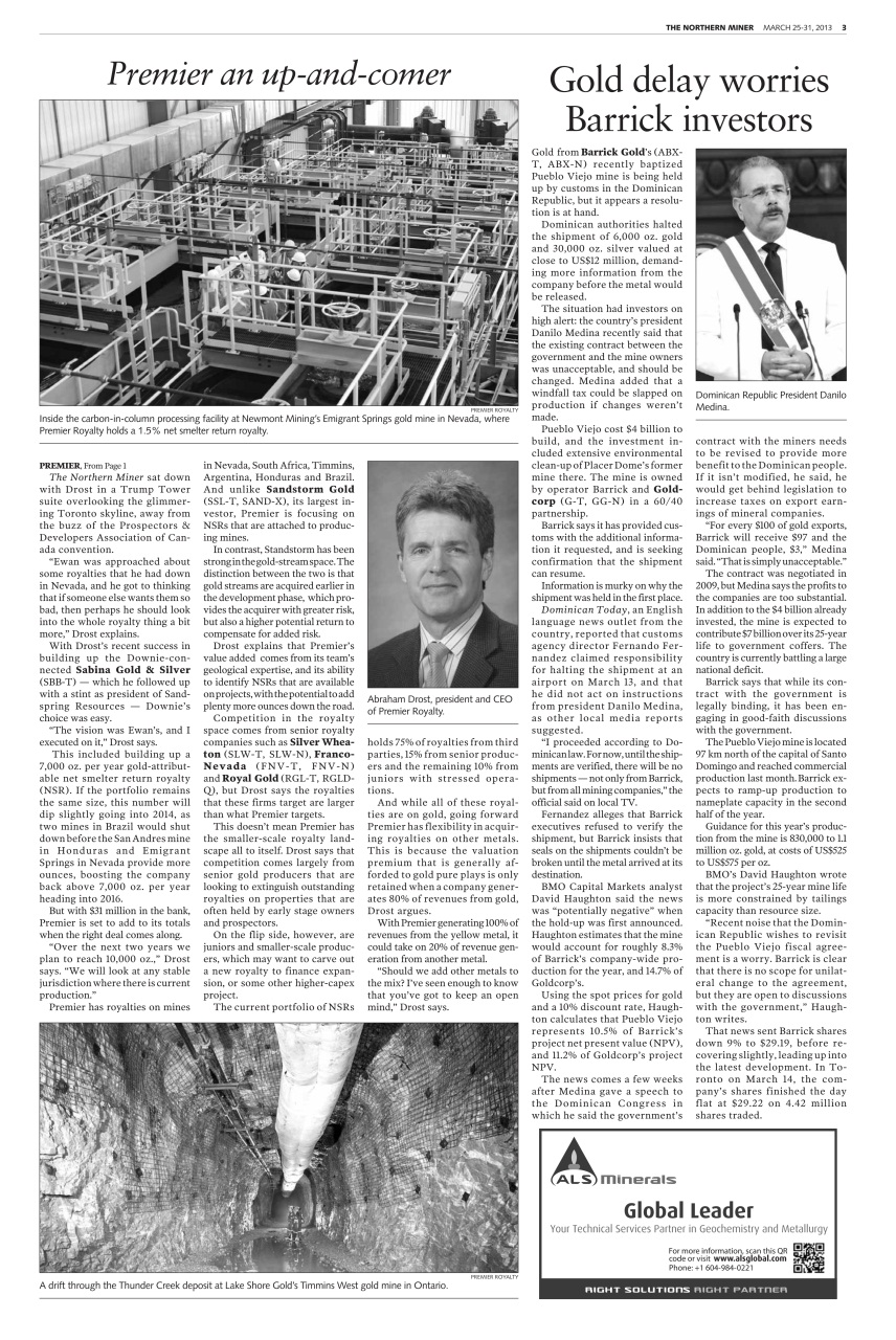 The Northern Miner Preview Pages