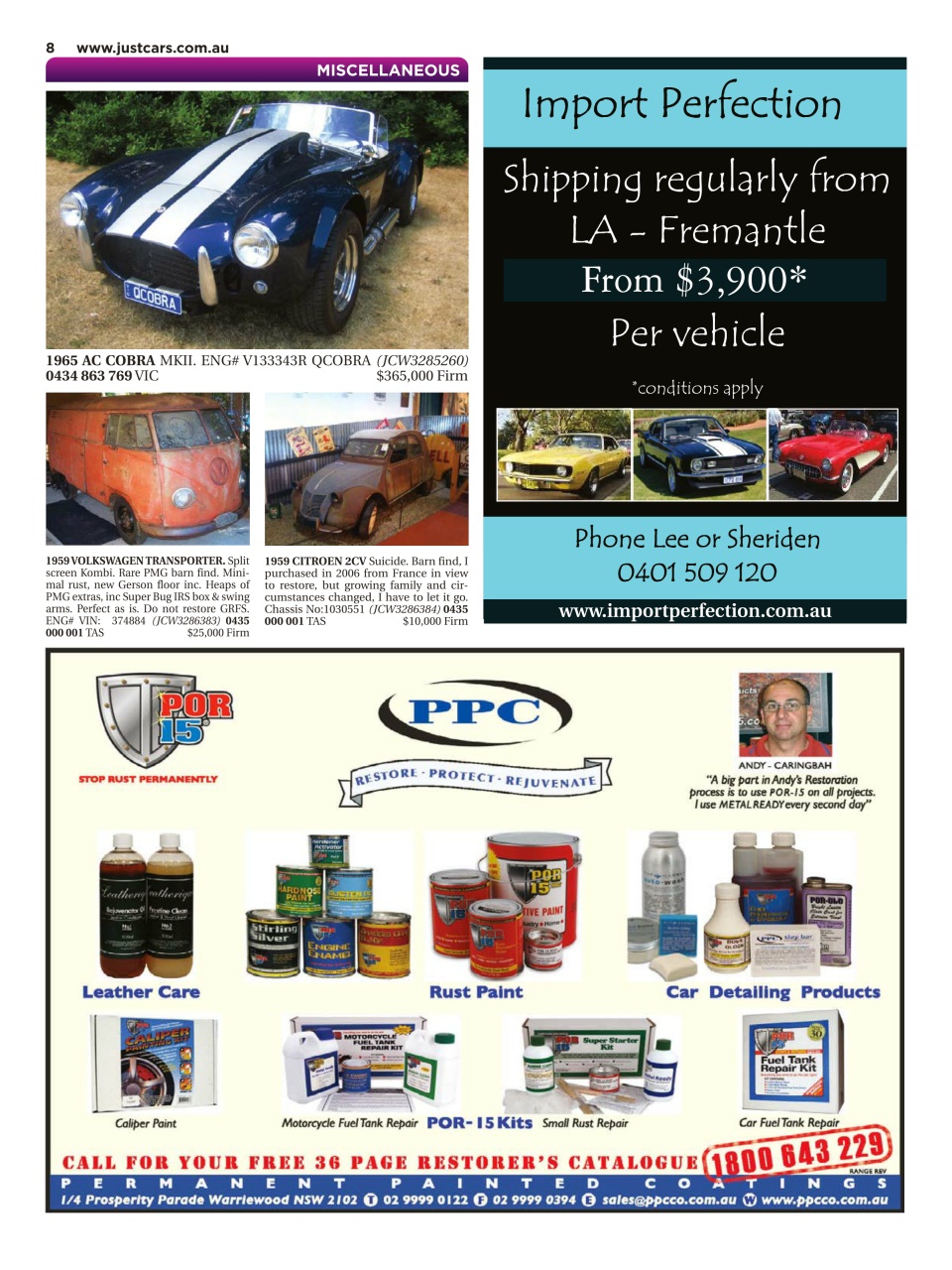 JUST CARS Preview Pages