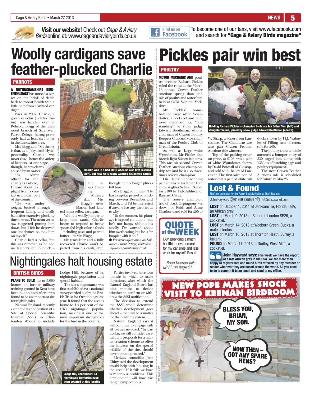 Cage & Aviary Birds Preview Pages