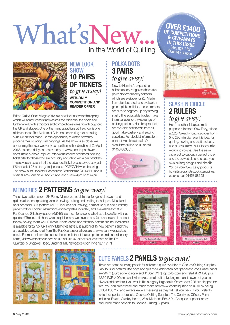 Popular Patchwork Magazine Preview Pages