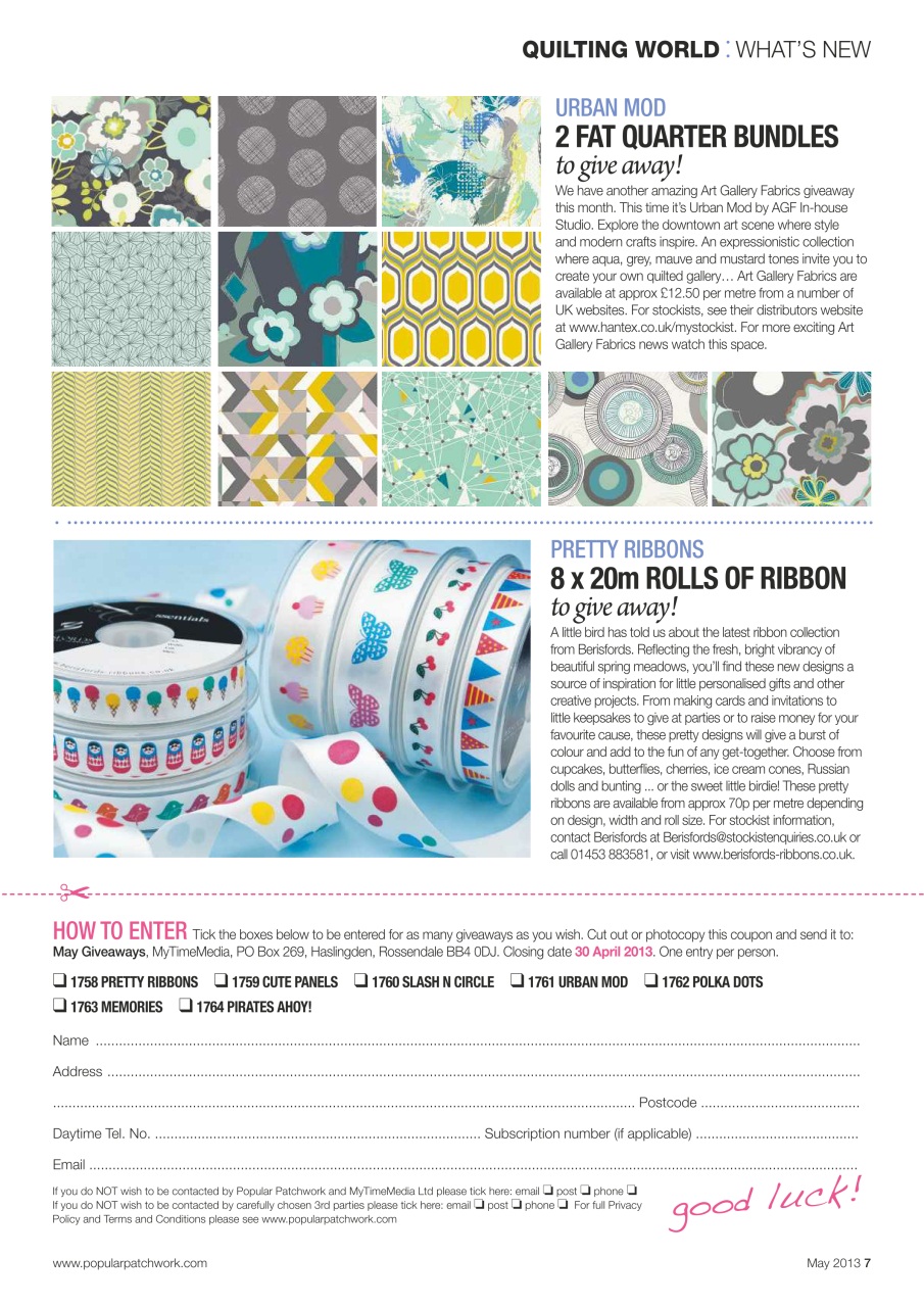Popular Patchwork Magazine Preview Pages