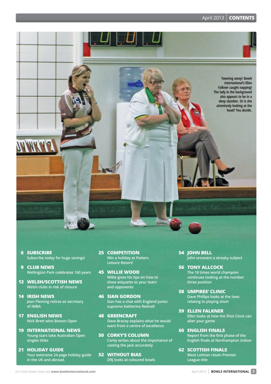 Bowls International Preview Pages