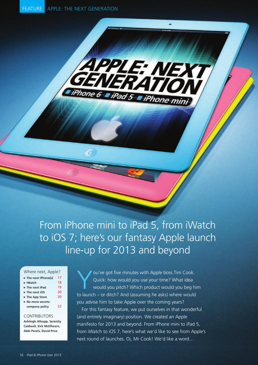 iPad and iPhone User Preview Pages