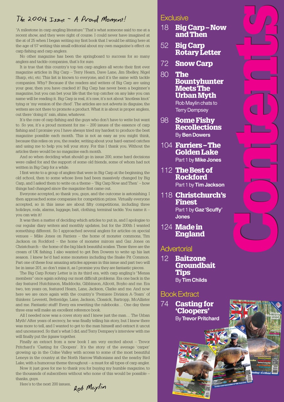 Big Carp Magazine Preview Pages