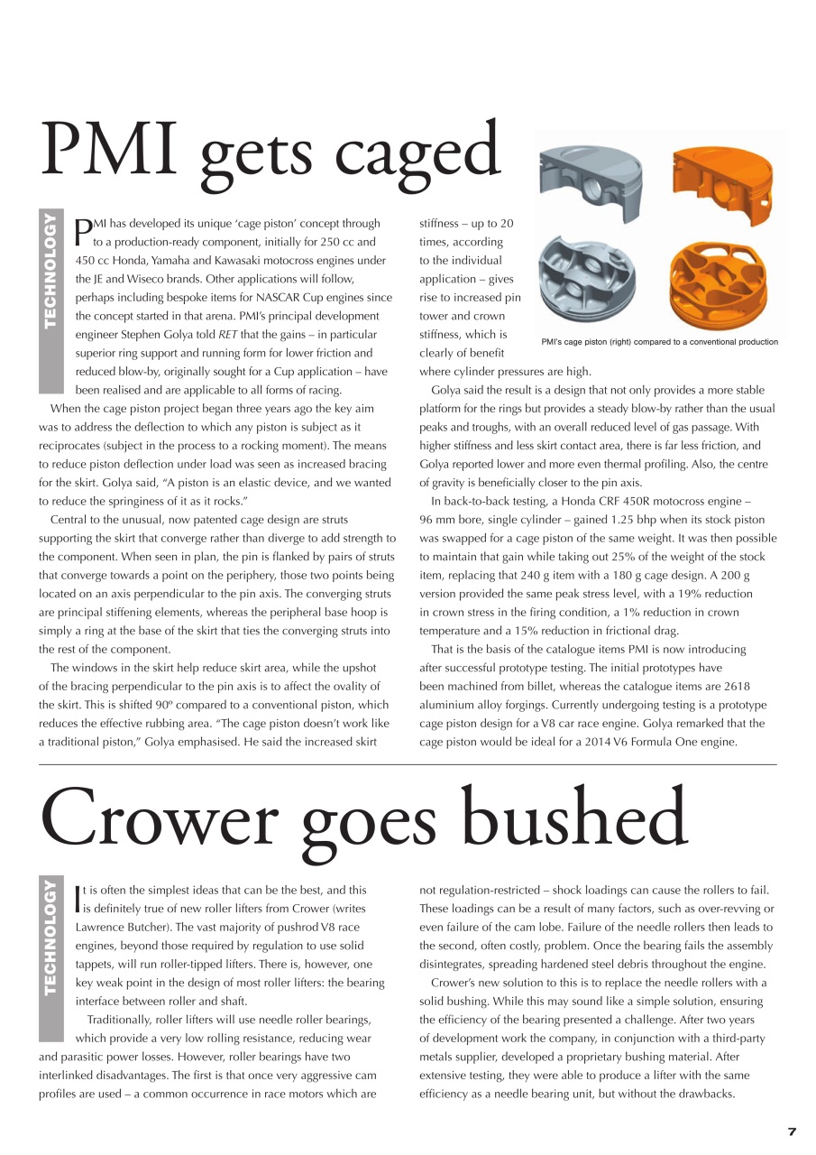 Race Engine Technology Preview Pages