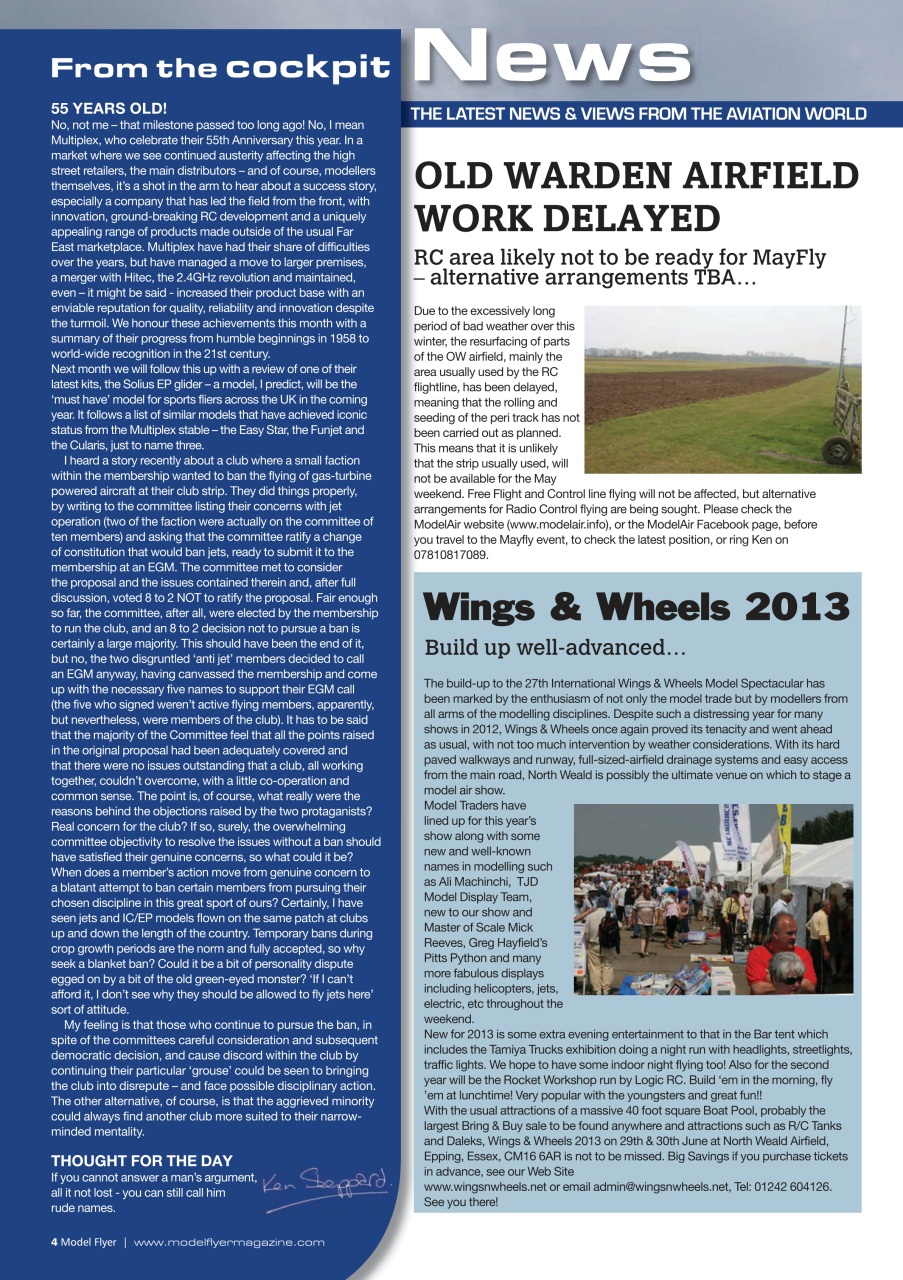 Radio Control Model Flyer Preview Pages