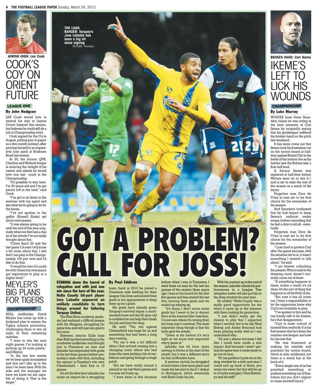 The Football League Paper Preview Pages