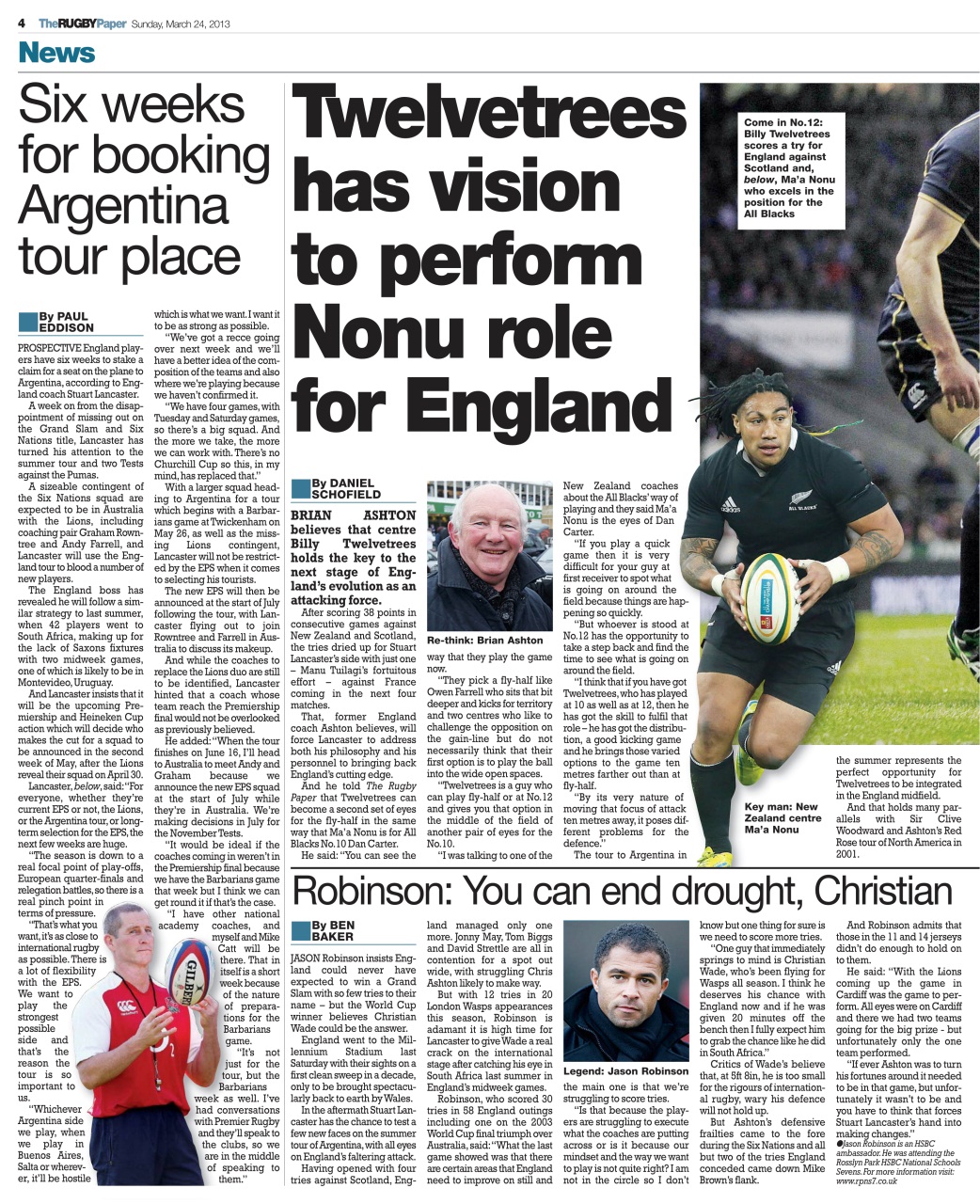 The Rugby Paper Preview Pages