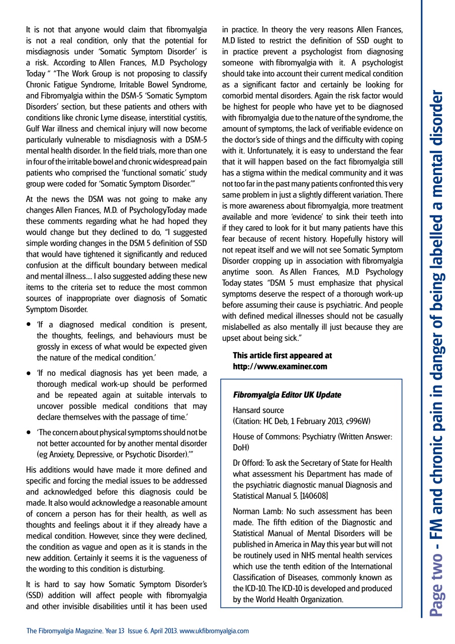 Fibromyalgia Magazine Preview Pages