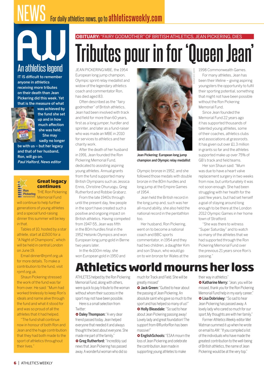 AW – Athletics Weekly Magazine Preview Pages