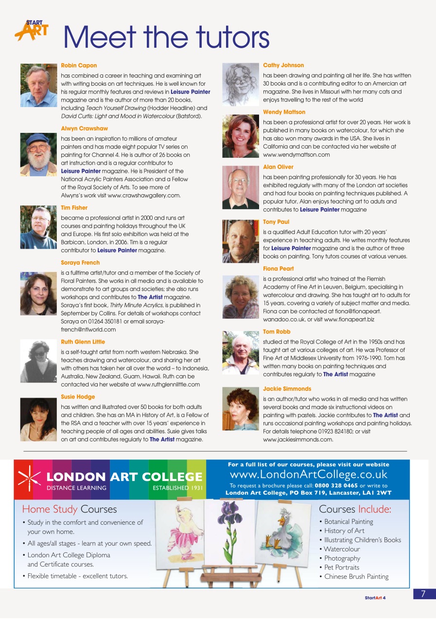 Leisure Painter & The Artist Preview Pages